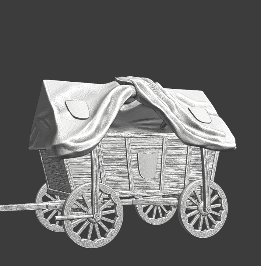 Medieval transport wagon - wargaming props